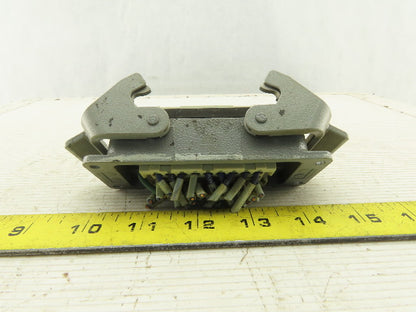 Harting Panel Mount Female 32 Conductor 2 Lever Cam Lock Plug End