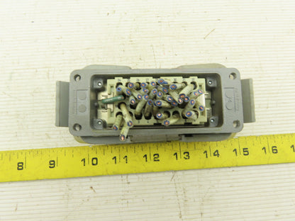 Harting Panel Mount Female 32 Conductor 2 Lever Cam Lock Plug End