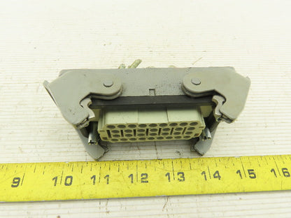 Harting Panel Mount Female 32 Conductor 2 Lever Cam Lock Plug End