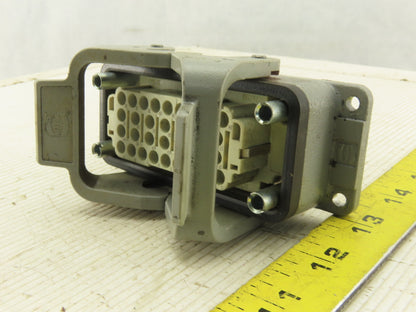 Harting Panel Mount Female 32 Conductor 2 Lever Cam Lock Plug End
