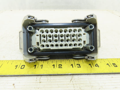 Harting Panel Mount Female 32 Conductor 2 Lever Cam Lock Plug End