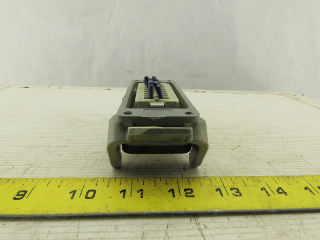 Harting 500V 15A 16 Conductor Female Panel Mount Cam Lock Connector
