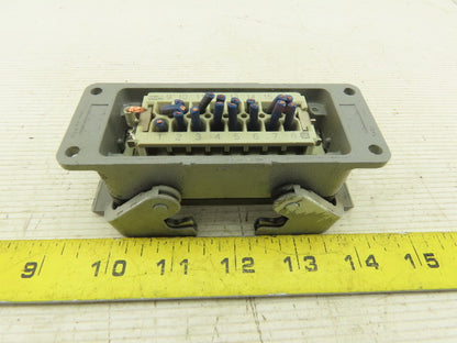Harting 500V 15A 16 Conductor Female Panel Mount Cam Lock Connector