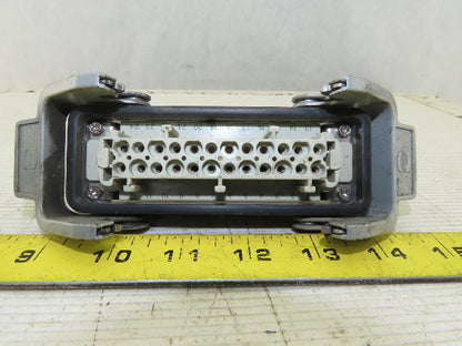 Harting 500V 15A 24 Conductor Female Panel Mount Cam Lock Connector