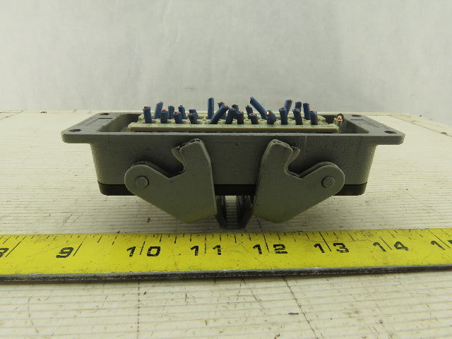 Harting 500V 15A 24 Conductor Female Panel Mount Cam Lock Connector