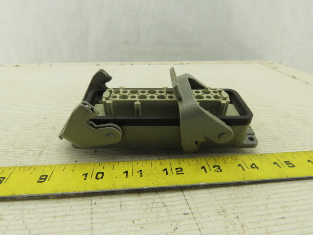 Harting 500V 15A 24 Conductor Female Panel Mount Cam Lock Connector