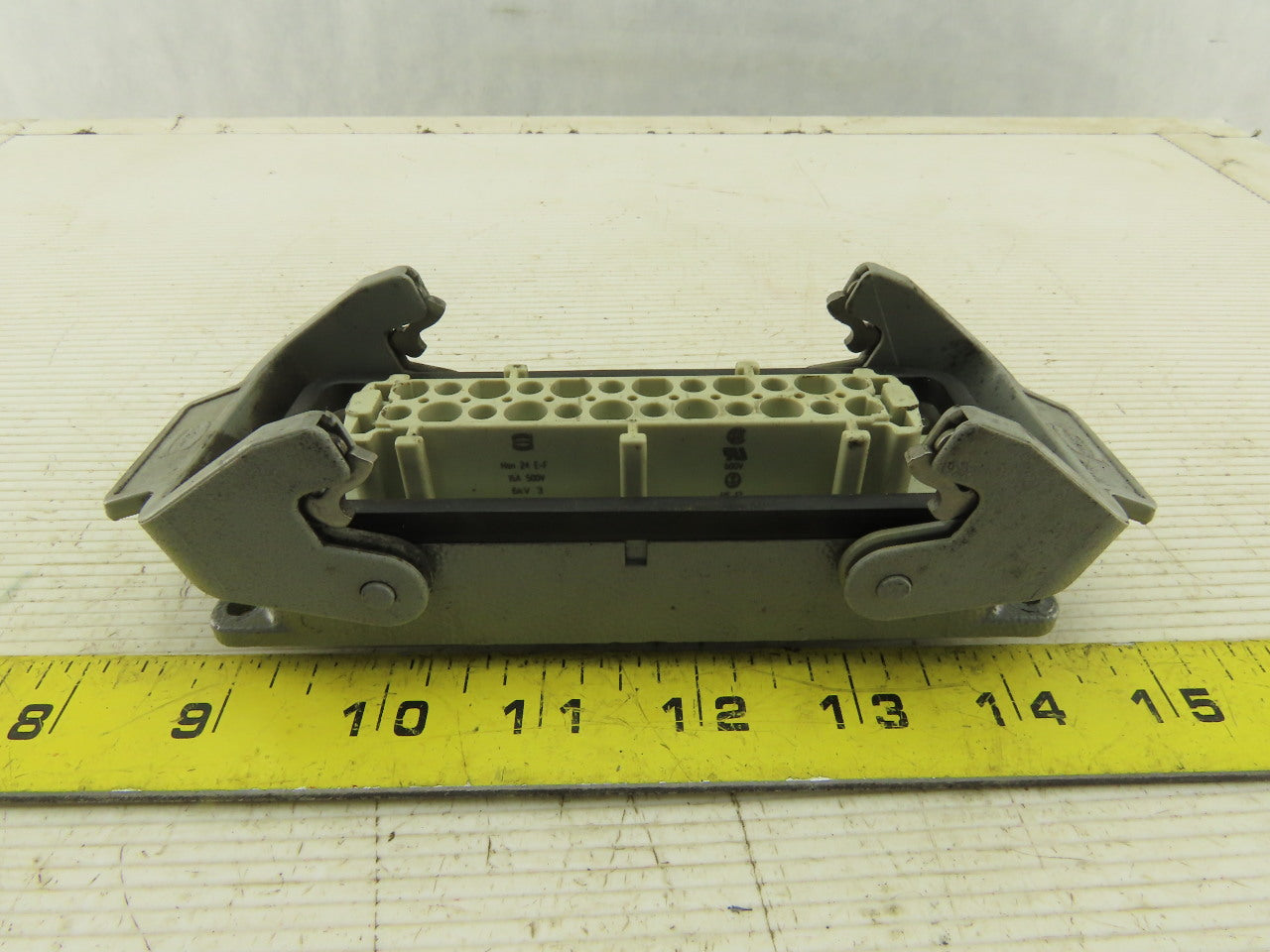 Harting 500V 15A 24 Conductor Female Panel Mount Cam Lock Connector