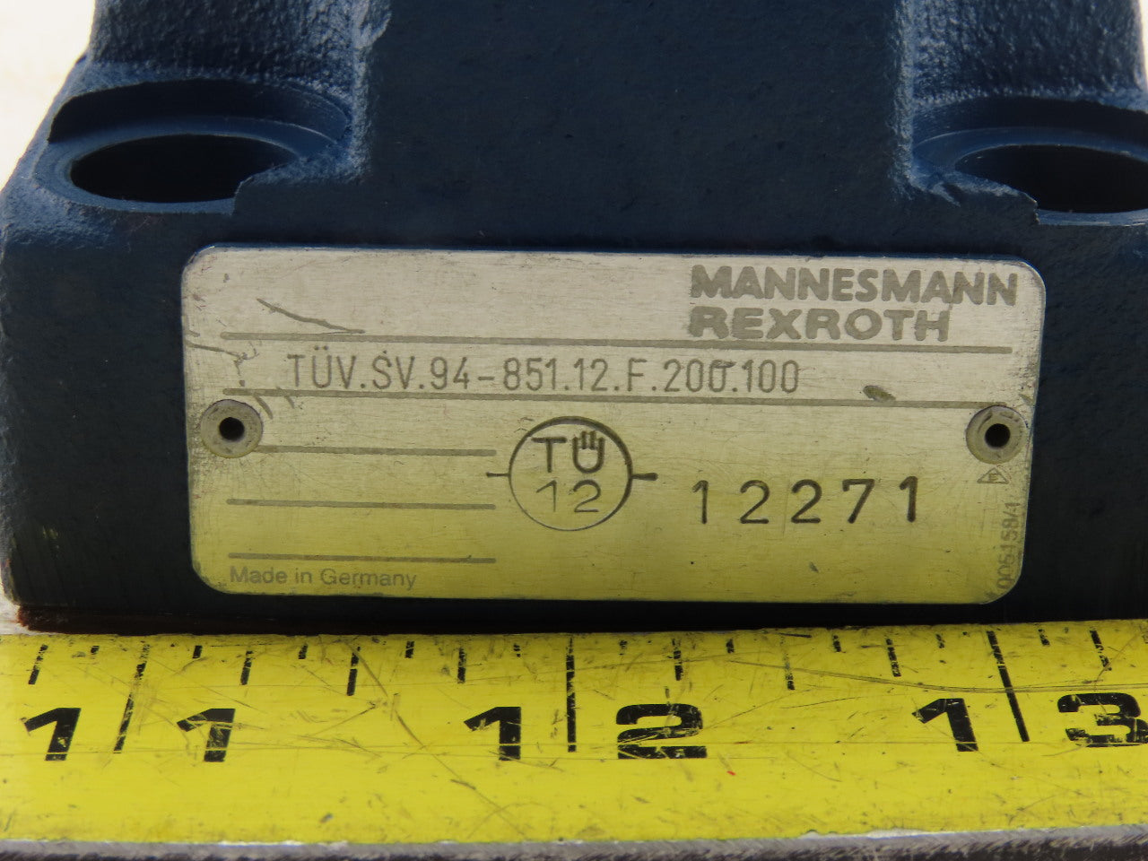 Rexroth DB10-2-52-100B Hydraulic Pressure Relief Valve Pilot Controlled