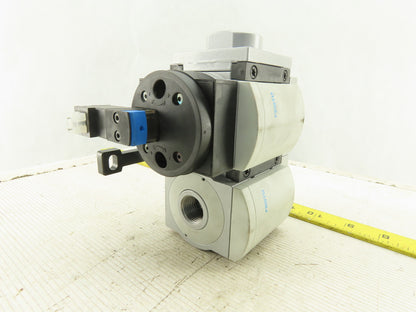 Festo MS6-DE-1/2-V24 On/Off Pneumatic Valve W/MS6-FRM-1/2-Y 1/2" NPT