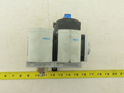 Festo MS6-DE-1/2-V24 On/Off Pneumatic Valve W/MS6-FRM-1/2-Y 1/2" NPT