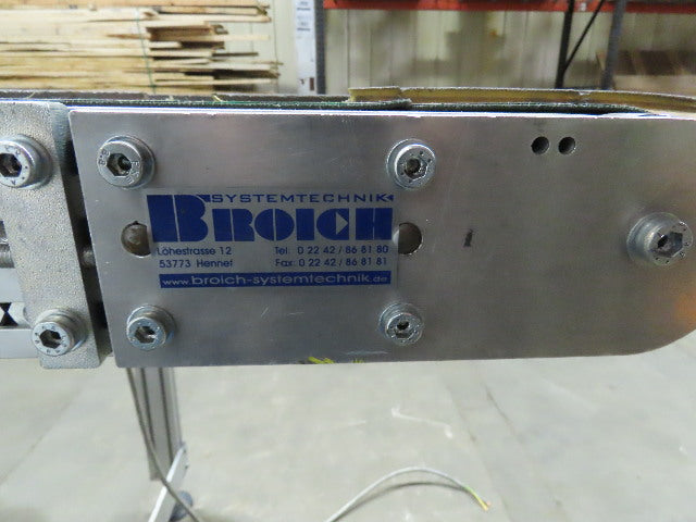 Broich 164" Slider Bed 27-1/2" Belt Conveyor 27-1/2FPM 460V 3Ph