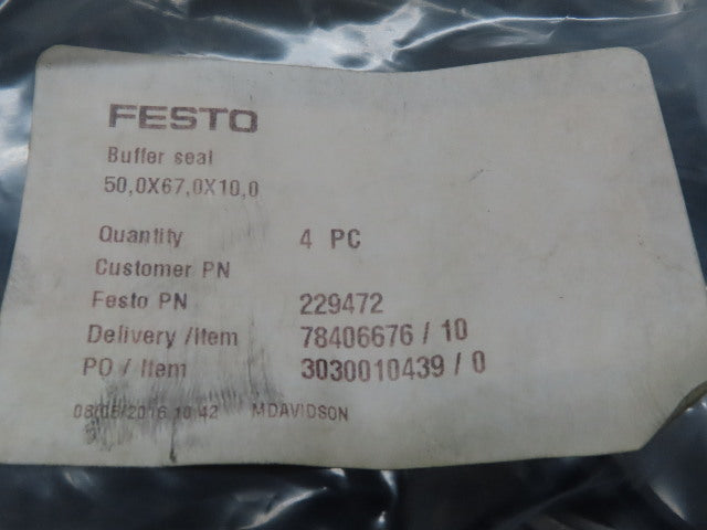Festo 229472 50,0 X 67,0 X 10.0 Buffer Seal