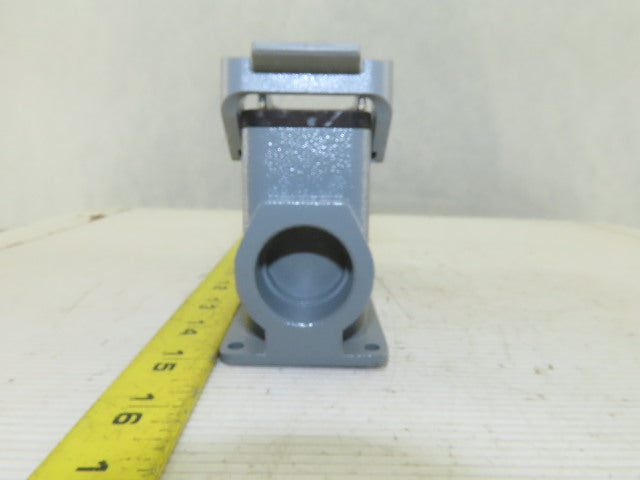 Harting 2E Surface Mount Housing One End Threaded Lever Lock 4-1/2" x 1-1/2"