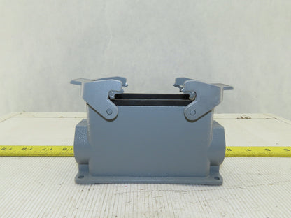 Harting 2E Surface Mount Housing One End Threaded Lever Lock 4-1/2" x 1-1/2"