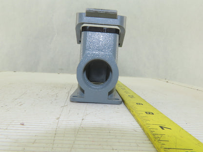 Harting 2E Surface Mount Housing One End Threaded Lever Lock 4-1/2" x 1-1/2"