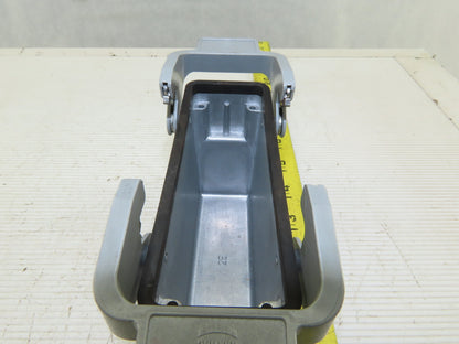 Harting 2E Surface Mount Housing One End Threaded Lever Lock 4-1/2" x 1-1/2"