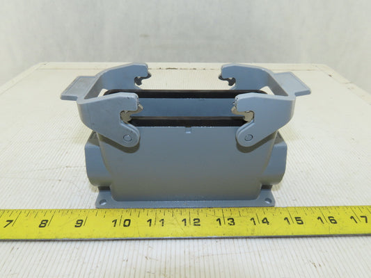 Harting 2E Surface Mount Housing One End Threaded Lever Lock 4-1/2" x 1-1/2"