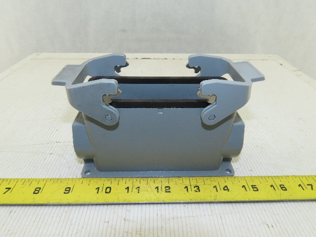 Harting 2E Surface Mount Housing One End Threaded Lever Lock 4-1/2" x 1-1/2"