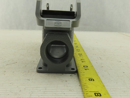 Harting 1E Surface Mount Housing Pass Thru Threaded Lever Lock 4-1/2" x 1-1/2"