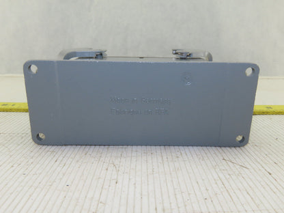 Harting 1E Surface Mount Housing Pass Thru Threaded Lever Lock 4-1/2" x 1-1/2"