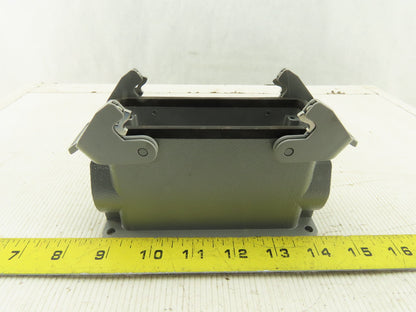 Harting 1E Surface Mount Housing Pass Thru Threaded Lever Lock 4-1/2" x 1-1/2"