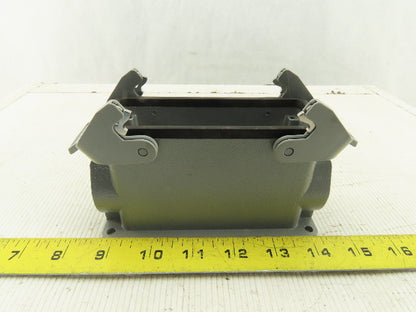 Harting 1E Surface Mount Housing Pass Thru Threaded Lever Lock 4-1/2" x 1-1/2"