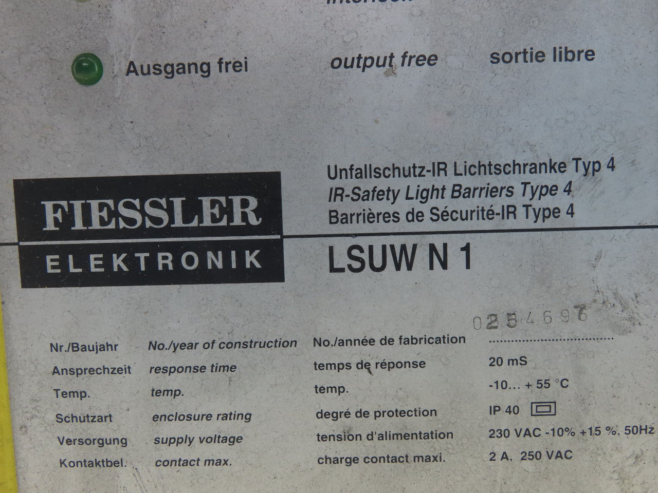Fiessler Elektronik LSUW N1 230 V AC Light Guard Controller 115/230V
