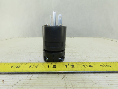Woodhead 1433BLK Super Safeway  Industrial Straight Blade 20A 125V Cord Plug