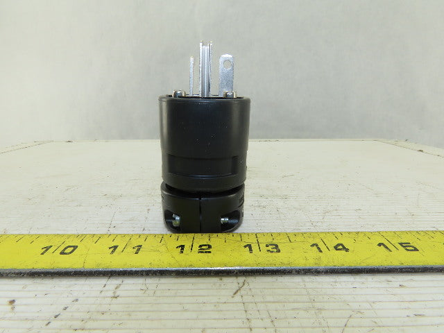 Woodhead 1433BLK Super Safeway  Industrial Straight Blade 20A 125V Cord Plug