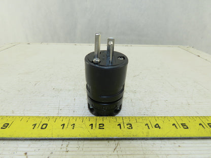 Woodhead 1433BLK Super Safeway  Industrial Straight Blade 20A 125V Cord Plug
