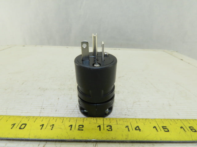 Woodhead 1433BLK Super Safeway  Industrial Straight Blade 20A 125V Cord Plug