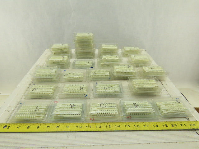 Wieland 04.841 Tear Off Wire Markers Huge Mixed Lot Numbers Letters 39 Boxes