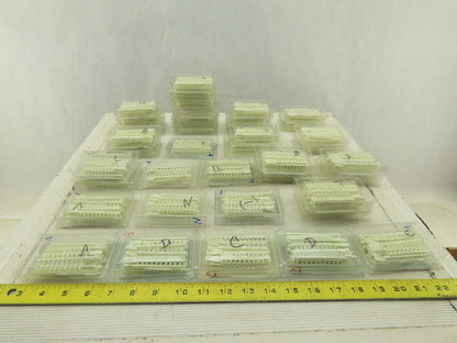 Wieland 04.841 Tear Off Wire Markers Huge Mixed Lot Numbers Letters 39 Boxes