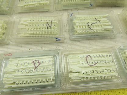 Wieland 04.841 Tear Off Wire Markers Huge Mixed Lot Numbers Letters 39 Boxes