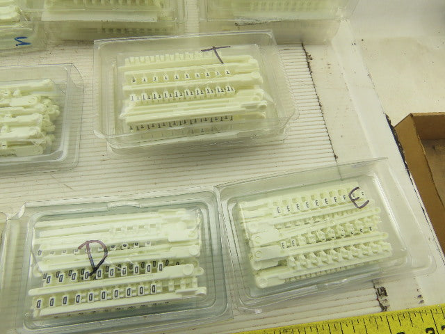 Wieland 04.841 Tear Off Wire Markers Huge Mixed Lot Numbers Letters 39 Boxes