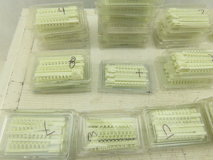 Wieland 04.841 Tear Off Wire Markers Huge Mixed Lot Numbers Letters 39 Boxes