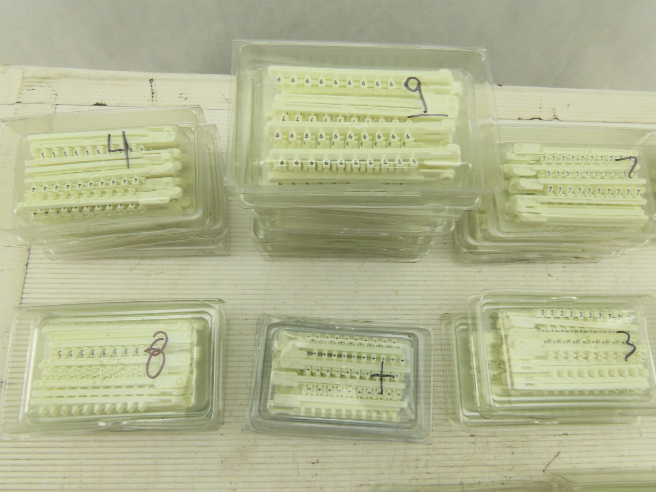 Wieland 04.841 Tear Off Wire Markers Huge Mixed Lot Numbers Letters 39 Boxes