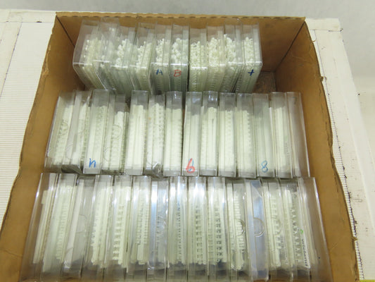 Wieland 04.841 Tear Off Wire Markers Huge Mixed Lot Numbers Letters 39 Boxes