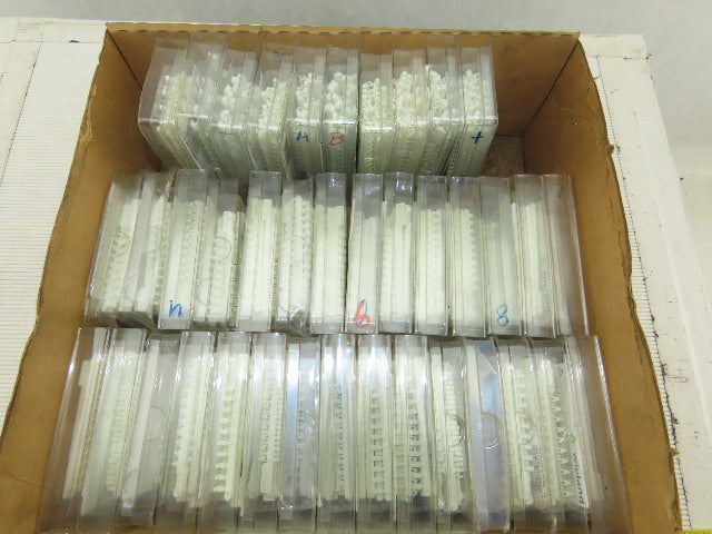 Wieland 04.841 Tear Off Wire Markers Huge Mixed Lot Numbers Letters 39 Boxes
