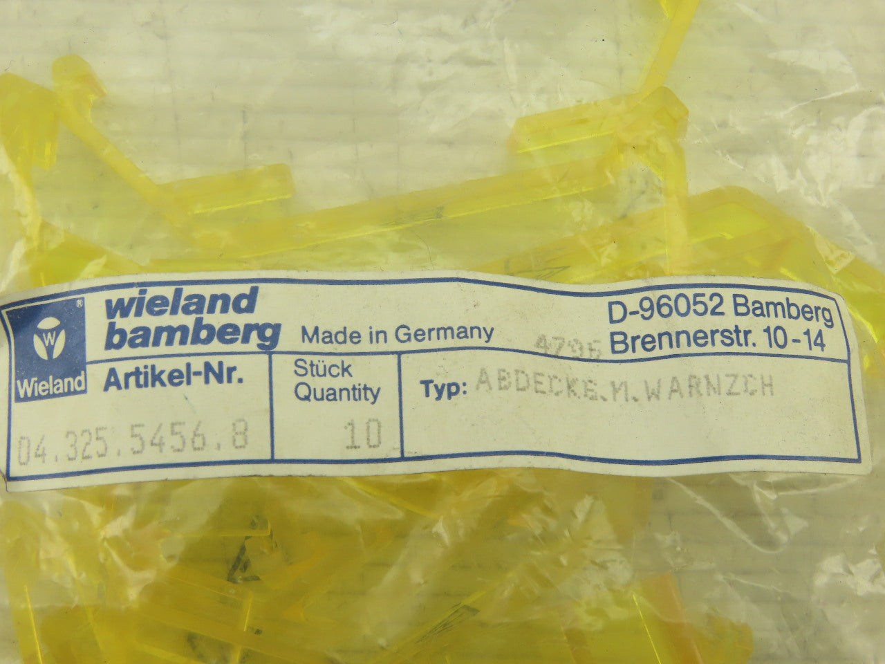 Wieland 04.325.5456.8 Terminal Block Safety Wire Covers typ WK 16/32 Lot Of 45