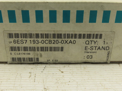 Siemens 6ES7 193-0CB20-0XA0 Terminal Block E-Stand Version 03