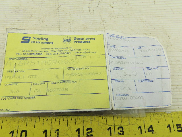 Gates GT2MR90 Timing Belt 90 Teeth GT 2mm 180mm Pitch Length Lot Of 3