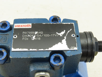 Rexroth R978865640 Accumulator Safety Unloading Valve W/ Adapter Plates