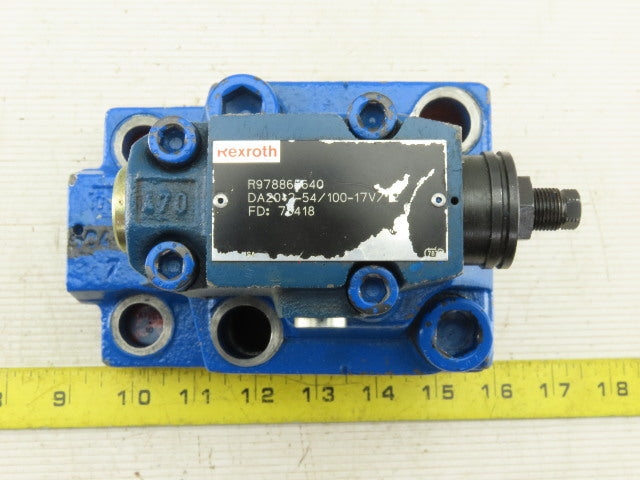 Rexroth R978865640 Accumulator Safety Unloading Valve W/ Adapter Plates