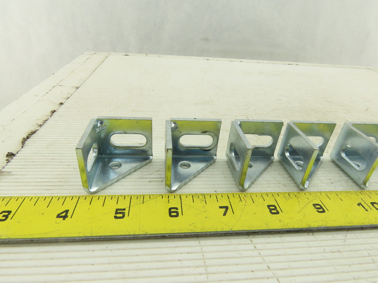 1-1/4" x 1-1/4" Zinc Finish Inside Corner Gusset Bracket Brace Lot Of 10