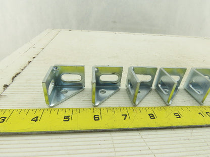 1-1/4" x 1-1/4" Zinc Finish Inside Corner Gusset Bracket Brace Lot Of 10
