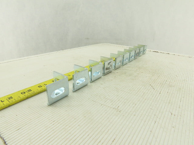 1-1/4" x 1-1/4" Zinc Finish Inside Corner Gusset Bracket Brace Lot Of 10