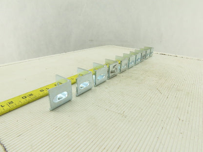 1-1/4" x 1-1/4" Zinc Finish Inside Corner Gusset Bracket Brace Lot Of 10