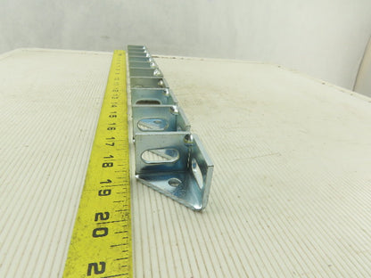 1-1/4" x 1-1/4" Zinc Finish Inside Corner Gusset Bracket Brace Lot Of 10