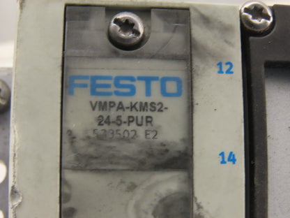 Festo VMPA-KMS2-24-5-PUR Pneumatic Logic With 4 Solenoid Valves